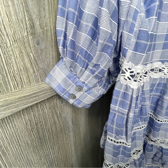 Free People Blue Time Out Lace Tunic - Picture 8 of 9